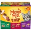 Meow Mix Tender Favorites Poultry & Beef Cat Food Trays Variety Pack -Meow Meals 100237 MAIN. AC SS1800 V1670940413