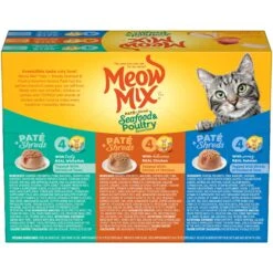 Meow Mix Pate Toppers Seafood & Poultry Variety Pack Cat Food Trays -Meow Meals 100270 PT3. AC SS1800 V1662475860