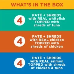 Meow Mix Pate Toppers Seafood & Poultry Variety Pack Cat Food Trays -Meow Meals 100270 PT4. AC SS1800 V1662501505