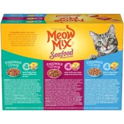 Meow Mix Savory Morsels Seafood Favorites Variety Pack Cat Food Trays -Meow Meals 100289 PT2. AC SS1800 V1670940342