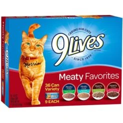 9 Lives Meaty Favorites Variety Pack Canned Cat Food