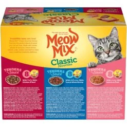 Meow Mix Classic Favorites Tenders In Sauce Variety Pack Wet Cat Food -Meow Meals 100332 PT1. AC SS1800 V1674745038