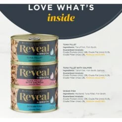 Reveal Natural Fish In Broth Variety Pack Grain-Free Wet Cat Food, 2.47-oz Can, Case Of 8 12 Reveal Natural Fish In Broth Variety Pack Grain-Free Wet Cat Food, 2.47-oz Can, Case Of 8 -Meow Meals 1017974 PT2. AC SS1800 V1700598870