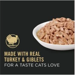Purina Pro Plan Adult Turkey & Giblets Entree In Gravy Canned Cat Food -Meow Meals 102297 PT2. AC SS1800 V1674494921