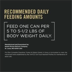 Purina Pro Plan Adult Turkey & Giblets Entree In Gravy Canned Cat Food -Meow Meals 102297 PT7. AC SS1800 V1674494982