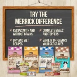 Merrick Purrfect Bistro Kitten Dinner Grain-Free Canned Cat Food -Meow Meals 102342 PT6. AC SS1800 V1696265646