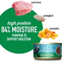 Tiki Cat Aloha Friends Tuna With Ocean Whitefish & Pumpkin Grain-Free Wet Cat Food -Meow Meals 102913 PT4. AC SS1800 V1650461241