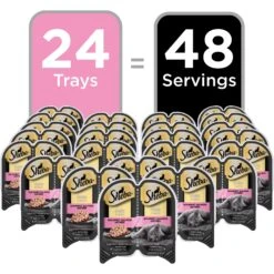 Sheba Perfect Portions Grain-Free Gourmet Salmon Cuts In Gravy Entree Adult Wet Cat Food Trays -Meow Meals 103409 PT2. AC SS1800 V1626991906