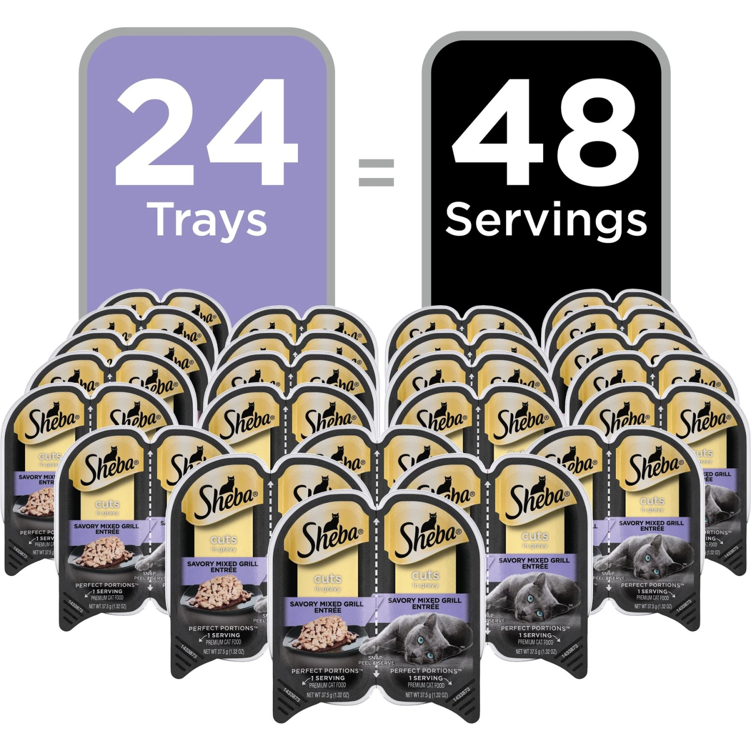 Sheba Perfect Portions Grain-Free Savory Mixed Grill Cuts In Gravy Entree Adult Wet Cat Food Trays 5 Sheba Perfect Portions Grain-Free Savory Mixed Grill Cuts In Gravy Entree Adult Wet Cat Food Trays - Image 3