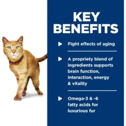 Hill's Science Diet Adult 7+ Senior Vitality Chicken & Vegetable Stew Canned Cat Food -Meow Meals 109371 PT5. AC SS1800 V1597967223