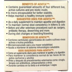 VetOne Advita Probiotic Nutritional Cat Supplement -Meow Meals 109380 PT2. AC SS1800 V1506627947