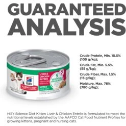 Hill's Science Diet Kitten Liver & Chicken Entree Canned Cat Food -Meow Meals 110297 PT6. AC SS1800 V1690566611