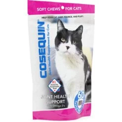 Nutramax Cosequin Hip & Joint With Glucosamine, Chondroitin & Omega-3's Soft Chew Joint Supplement For Cats -Meow Meals 115458 PT2. AC SS1800 V1624308457