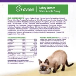 Wellness Natural Grain-Free Gravies Turkey Dinner Canned Cat Food -Meow Meals 118856 PT8. AC SS1800 V1690904752
