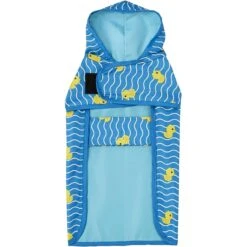 Frisco Lightweight Rubber Ducky Dog Raincoat -Meow Meals 119202 PT3. AC SS1800 V1540418222