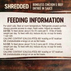 Wellness CORE Signature Selects Shredded Boneless Chicken & Beef Entree In Sauce Grain-Free Canned Cat Food 15 Wellness CORE Signature Selects Shredded Boneless Chicken & Beef Entree In Sauce Grain-Free Canned Cat Food -Meow Meals 119914 PT5. AC SS1800 V1678386701