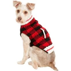 Chilly Dog Buffalo Plaid Dog & Cat Sweater -Meow Meals 121710 PT5. AC SS1800 V1540220819