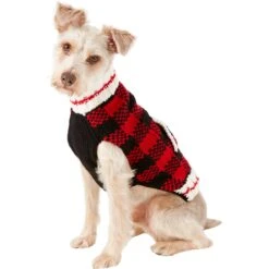 Chilly Dog Buffalo Plaid Dog & Cat Sweater -Meow Meals 121710 PT6. AC SS1800 V1540220824