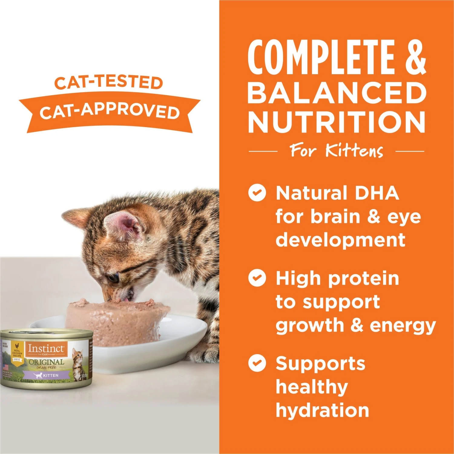 Instinct Kitten Grain-Free Pate Real Chicken Recipe Natural Wet Canned Cat Food 7 Instinct Kitten Grain-Free Pate Real Chicken Recipe Natural Wet Canned Cat Food - Image 5