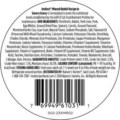 Instinct Grain-Free Minced Recipe With Real Rabbit Wet Cat Food Cups -Meow Meals 122367 PT1. AC SS1800 V1547672881