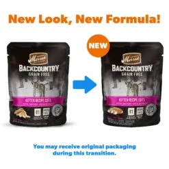 Merrick Backcountry Grain-Free Kitten Recipe Cuts Chicken & Duck In Gravy Cat Food Pouches -Meow Meals 123840 PT1. AC SS1800 V1638044492