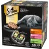 Sheba Perfect Portions Grain-Free Roasted Chicken, Gourmet Salmon & Tender Turkey Cuts In Gravy Variety Pack Adult Wet Cat Food Trays -Meow Meals 124882 MAIN. AC SS1800 V1657655406