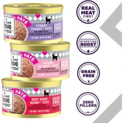 I And Love And You Variety Pack Wholly Cow!, Savory Salmon And Purrky Turkey Pate Canned Cat Food 12 I And Love And You Variety Pack Wholly Cow!, Savory Salmon And Purrky Turkey Pate Canned Cat Food -Meow Meals 130179 PT1. AC SS1800 V1694287394