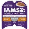 Iams Perfect Portions Healthy Kitten Chicken Recipe Pate Grain-Free Wet Cat Food Trays -Meow Meals 131321 MAIN. AC SS1800 V1617073621