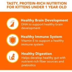Iams Perfect Portions Healthy Kitten Chicken Recipe Pate Grain-Free Wet Cat Food Trays -Meow Meals 131321 PT3. AC SS1800 V1617075772