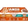 Iams Perfect Portions Healthy Adult Variety Pack Chicken & Tuna Recipe Pate Grain-Free Wet Cat Food Trays -Meow Meals 131327 MAIN. AC SS1800 V1626817308