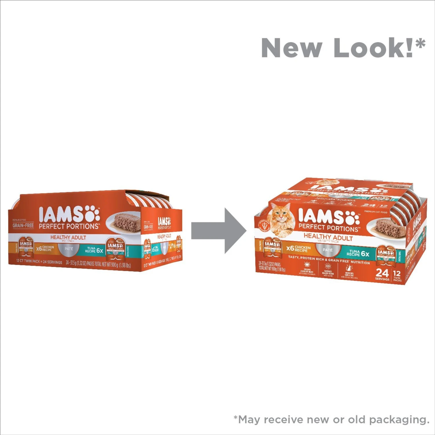 Iams Perfect Portions Healthy Adult Variety Pack Chicken & Tuna Recipe Pate Grain-Free Wet Cat Food Trays 5 Iams Perfect Portions Healthy Adult Variety Pack Chicken & Tuna Recipe Pate Grain-Free Wet Cat Food Trays - Image 3