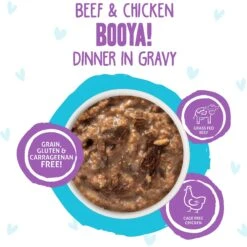 BFF OMG Booya! Beef & Chicken Dinner In Gravy Grain-Free Cat Food Pouches -Meow Meals 132281 PT2. AC SS1800 V1644919030