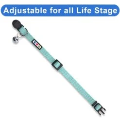 Pawtitas Nylon Reflective Breakaway Cat Collar With Bell -Meow Meals 134716 PT4. AC SS1800 V1681235089