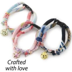 Necoichi Chirimen Clover Breakaway Cat Collar With Bell -Meow Meals 137007 PT5. AC SS1800 V1688753310