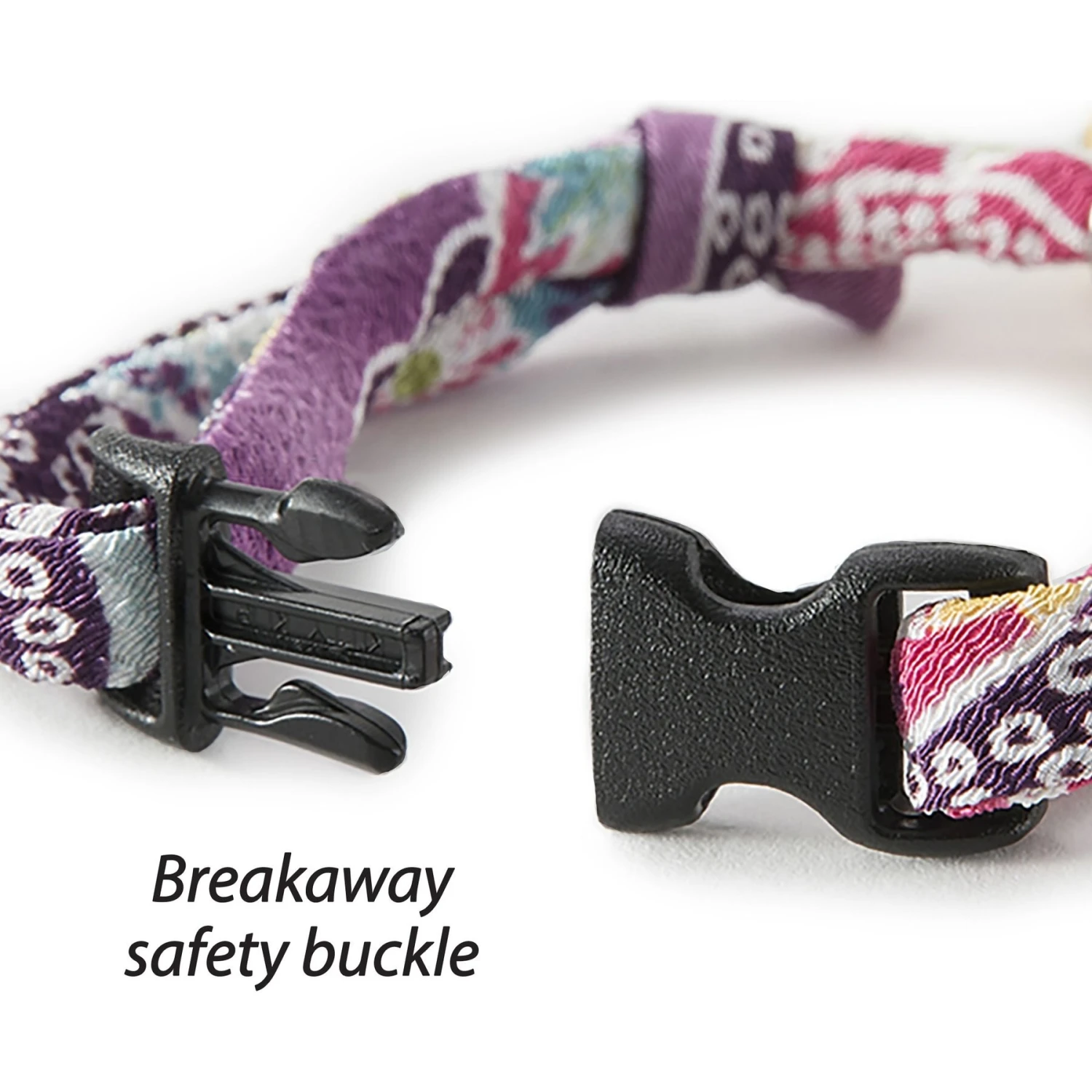 Necoichi Chirimen Fireworks Breakaway Cat Collar With Bell 4 Necoichi Chirimen Fireworks Breakaway Cat Collar With Bell - Image 2