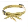 Necoichi Zen Gold Fish Charm Cotton Breakaway Cat Collar With Bell