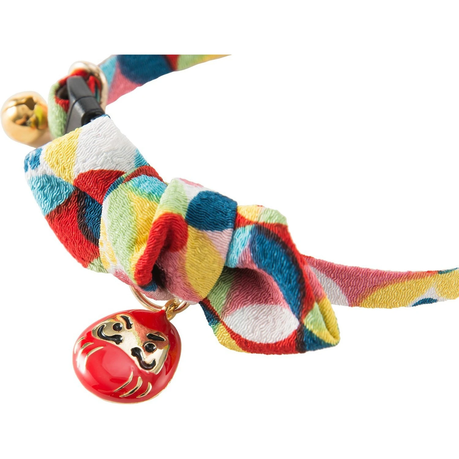 Necoichi Chirimen Daruma Charm Breakaway Cat Collar With Bell 6 Necoichi Chirimen Daruma Charm Breakaway Cat Collar With Bell - Image 4