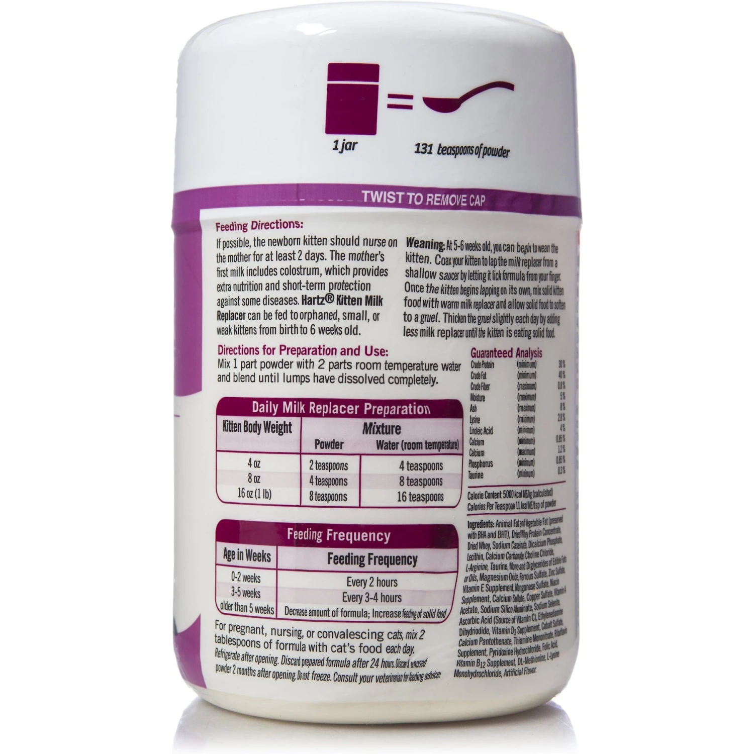 Hartz Powdered Milk Replacer Formula For Kittens 4 Hartz Powdered Milk Replacer Formula For Kittens - Image 2