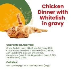 Almo Nature HQS La Cucina Chicken With Whitefish Grain-Free Cat Food Pouches 11 Almo Nature HQS La Cucina Chicken With Whitefish Grain-Free Cat Food Pouches -Meow Meals 141494 PT4. AC SS1800 V1639523486