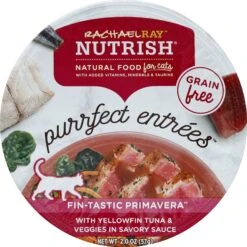 Rachael Ray Nutrish Purrfect Entrees Grain-Free Fin-Tastic Primavera With Yellowfin Tuna & Veggies In Savory Sauce Wet Cat Food