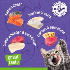 Purina Friskies Seafood & Chicken Pate Favorites Variety Pack Wet Cat Food, 5.5-oz Can, Case Of 40 -Meow Meals 142565 PT2. AC SS1800 V1700161187