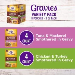 Wellness Healthy Indulgence Gravies Grain-Free Variety Pack Cat Food Pouches -Meow Meals 145533 PT1. AC SS1800 V1621986519