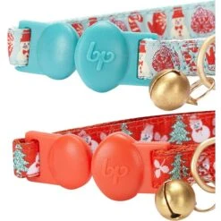 Blueberry Pet The Power Of Lavish Holiday Polyester Breakaway Cat Collar With Bell -Meow Meals 147203 PT2. AC SS1800 V1525189634