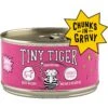 Tiny Tiger Chunks In Gravy Beef Recipe Grain-Free Canned Cat Food -Meow Meals 147762 Main. AC SS1800 V1558459956