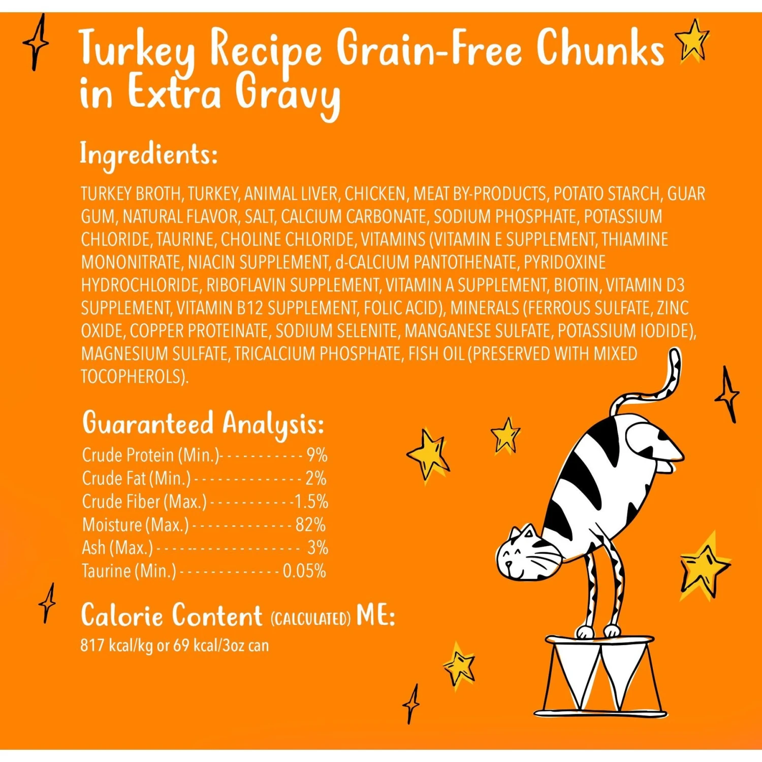 Tiny Tiger Chunks In EXTRA Gravy Turkey Recipe Grain-Free Canned Cat Food 8 Tiny Tiger Chunks In EXTRA Gravy Turkey Recipe Grain-Free Canned Cat Food - Image 6