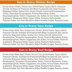 Nutro Perfect Portions Grain-Free Cuts In Gravy Variety Pack Beef, Tuna & Chicken Recipe Adult Wet Cat Food Trays -Meow Meals 148862 PT5. AC SS1800 V1702678347