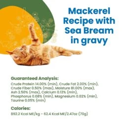 Almo Nature HQS Complete Mackerel With Sea Bream Grain-Free Canned Cat Food -Meow Meals 150649 PT4. AC SS1800 V1632849116