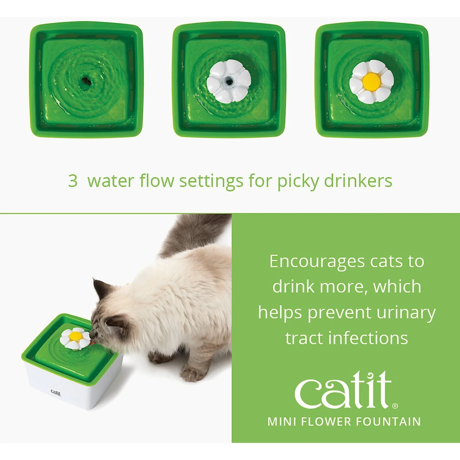 Catit Mini Flower Plastic Cat Fountain 6 Catit Mini Flower Plastic Cat Fountain - Image 4