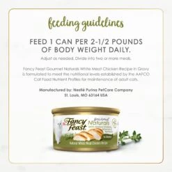 Fancy Feast Gourmet Naturals White Meat Chicken Recipe In Gravy Canned Cat Food -Meow Meals 155543 PT7. AC SS1800 V1677103539