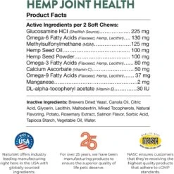 NaturVet Hemp Soft Chews Joint Supplement For Cats -Meow Meals 162224 PT7. AC SS1800 V1698695695